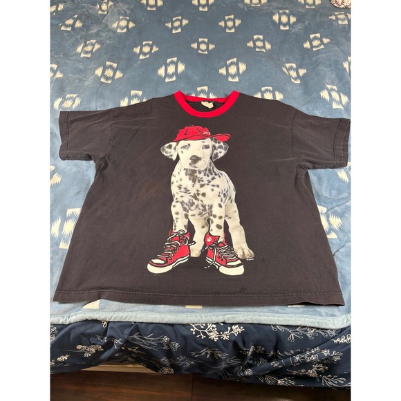 Disney Other - Vintage Disney 101 Dalmatians Graphic Ringer T-Shirt Black Red XL 90s Puppy